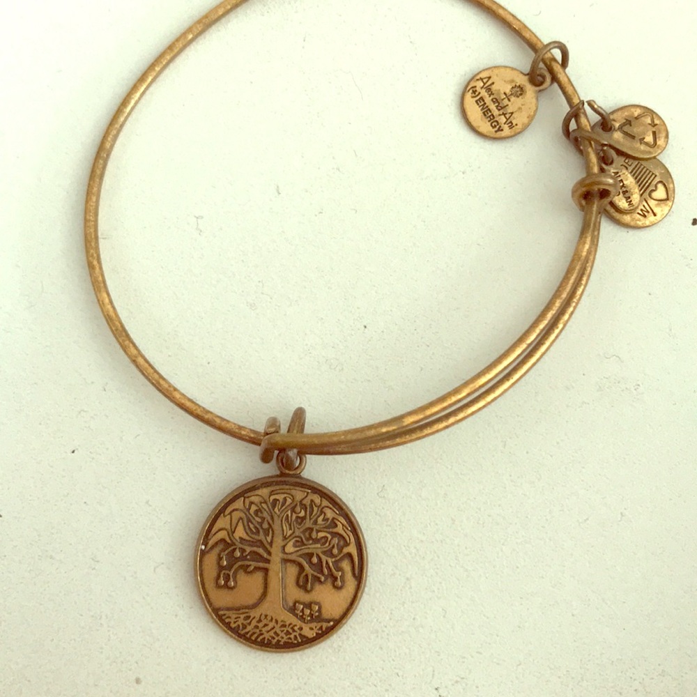 Gold Alex & Ani Tree of Life  Bangle